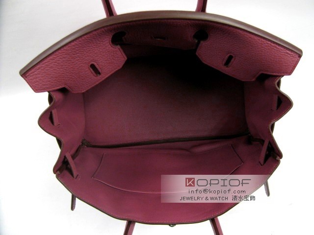 エルメス バーキン35 トリヨンクレマンス ボアトローズ(シルバー金具) her454